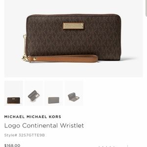 Michael Kors logo wallet/wristlet